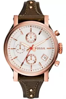 Image of Ladies Fossil Original Boyfriend Chronograph Cuff Watch ES3616