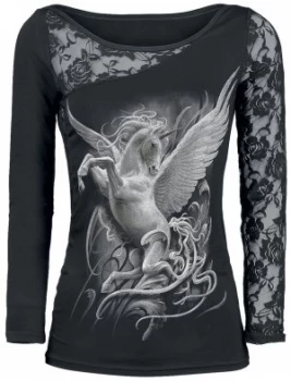 Image of Spiral Purity Long-sleeve Shirt black