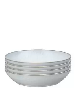 Image of Denby White Speckle Set Of 4 Pasta Bowls
