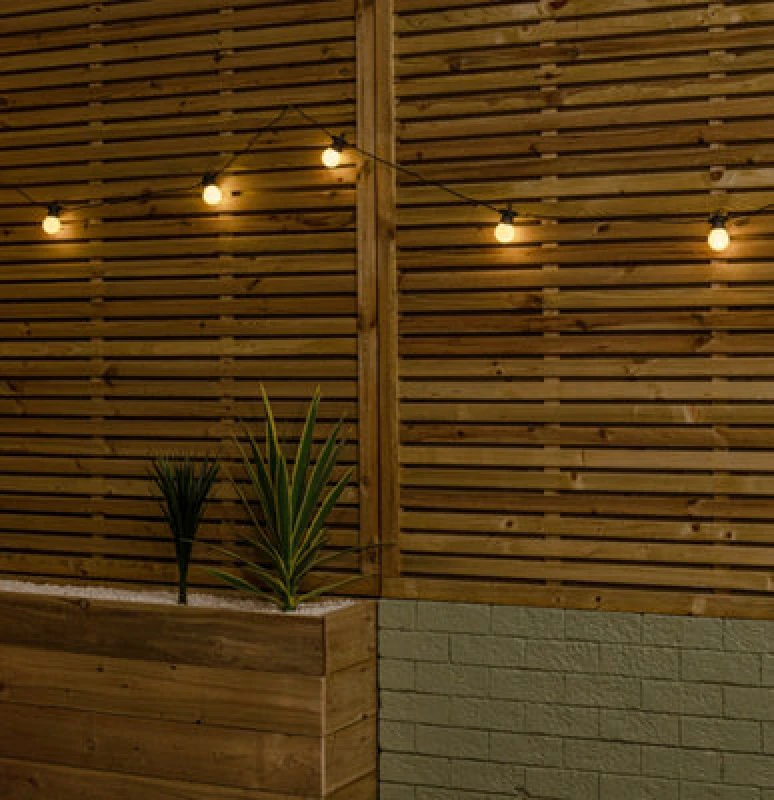 Image of Set of 20 Indoor Outdoor Connectable Party Festoon Lights with Warm White LEDs