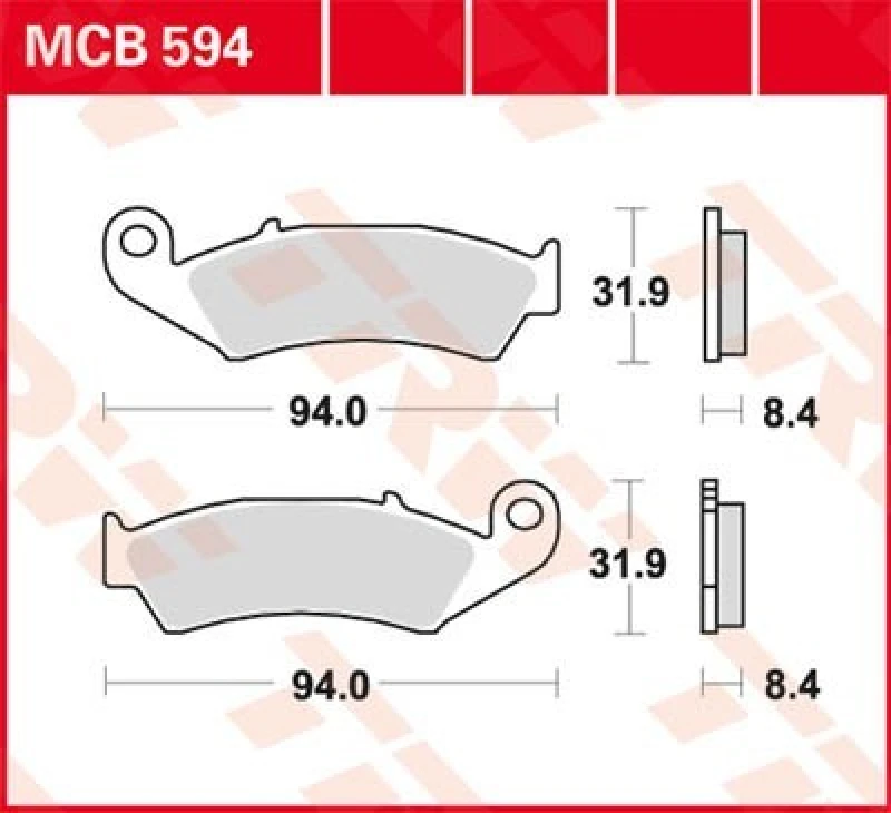 Image of TRW Lucas Brake pad MCB594