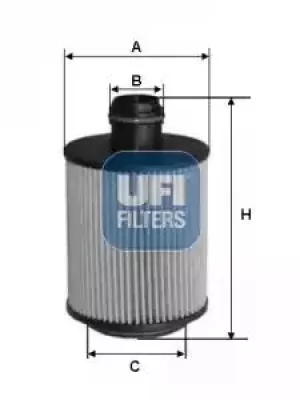 Image of 2511200 UFI Oil Filter Oil Cartridge