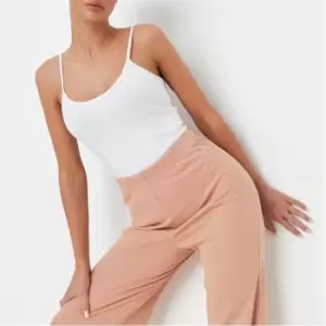 Image of Missguided Fitted Vest Bodysuit - White