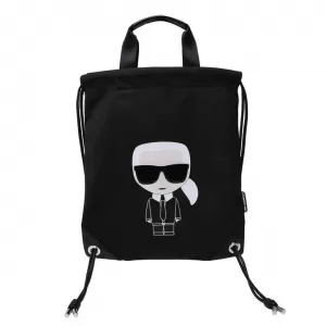 Image of Karl Lagerfeld Womens K/Ikonik Nylon Flat Backpack - Black