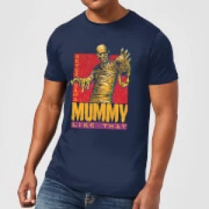 Image of Universal Monsters The Mummy Retro Mens T-Shirt - Navy - S