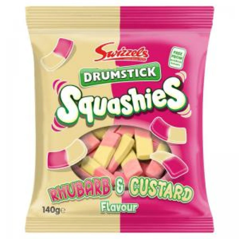 Image of Swizzels Squashies Rhubarb & Custard, 140g