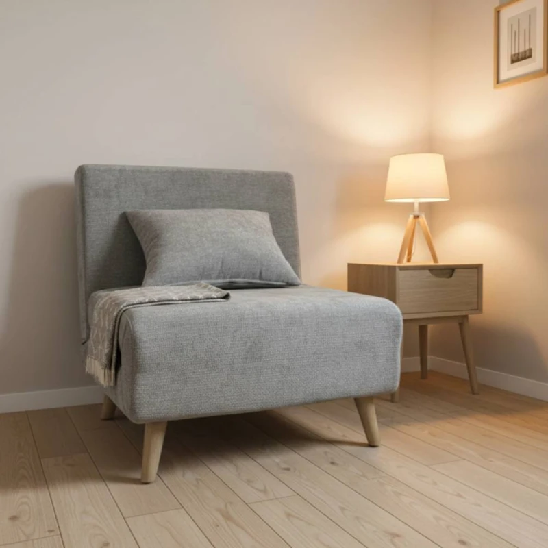 Image of Outdoor Living Joel Uno single Chair Sofa Bed - Grey Grey Unisex