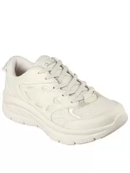 Image of Skechers Modern D'lux Trainer - White, Size 5, Women
