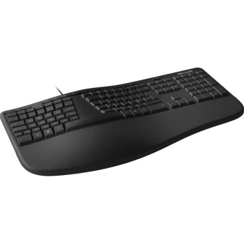 Image of Microsoft Ergonomic Wired USB Keyboard - Black