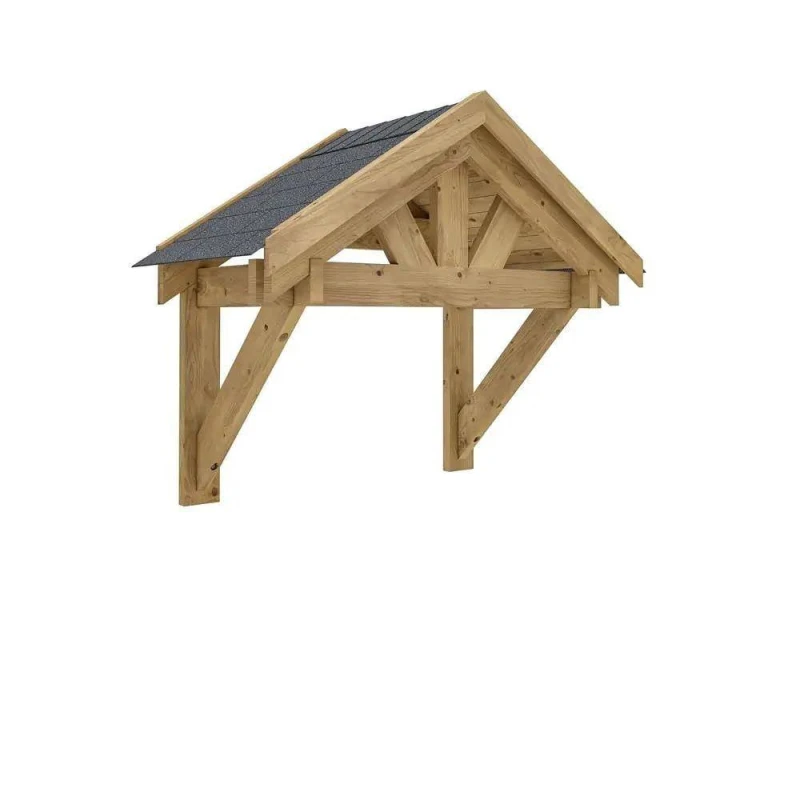 Image of Dunster House Wooden Porch Canopy 1.6 X 0.8M Apex, Pressure Treated, 19mm Roof Thickness, Superfelt Thunderdam