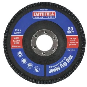 Image of Faithfull Flap Disc 115mm - Fine