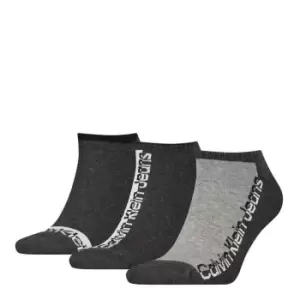 Image of Calvin Klein Klein Mens 3 Pack Ankle Socks - Grey