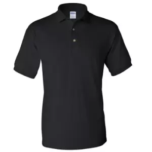 Image of Gildan Adult DryBlend Jersey Short Sleeve Polo Shirt (S) (Black)