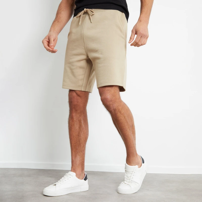 Image of Threadbare 'Bergamot' Fleece Shorts Light Brown