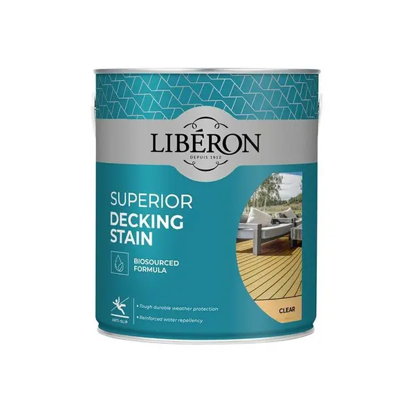 Image of Liberon Superior Decking Stain LIB126119 Colour: Clear