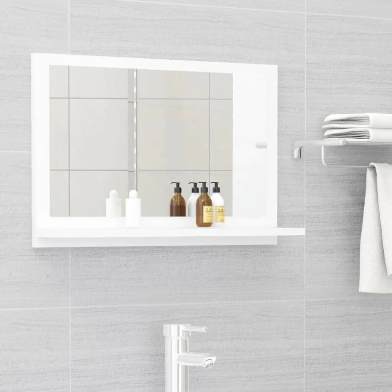 Image of VIDAXL Bathroom Mirror White 60x10.5x37cm Engineered Wood Vidaxl 8720286218822