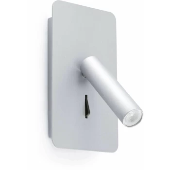Image of Faro Suau - LED Indoor Wall Lamp Silver