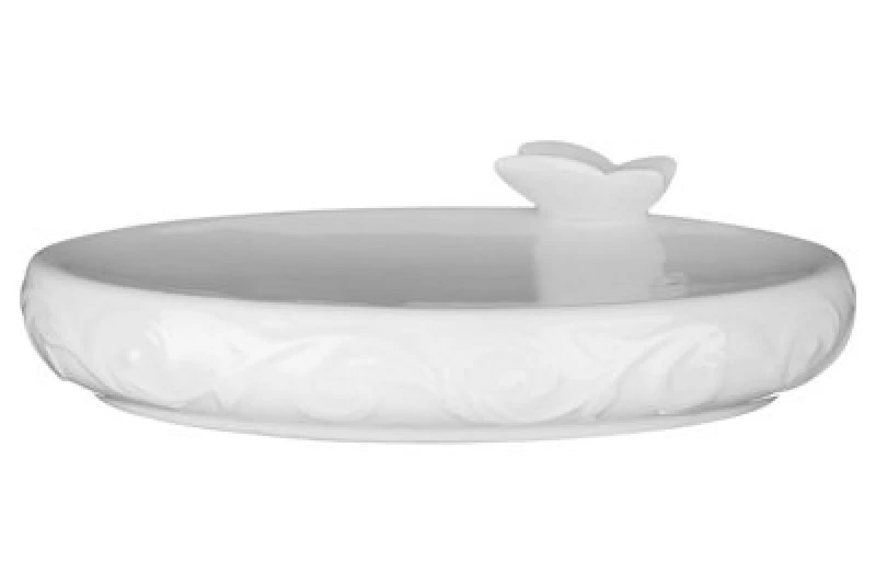 Image of Premier Housewares Edelle Soap Dish, Non-Porous Porcelain White