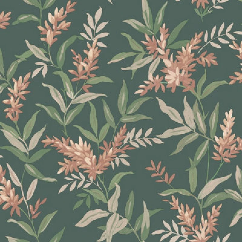 Image of Olivia Floral Wallpaper Pink / Sage Green Belgravia 5906
