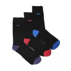 Image of Duke Mens Pheonix Luxury Socks (Pack Of 3) (11-13 UK) (Blue/Red/Purple)
