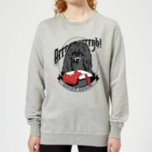 Image of Star Wars Chewbacca Arrrrgh Socks Again Womens Christmas Sweatshirt - Grey - XXL