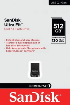 Image of SanDisk Ultra Fit 512GB USB Flash Drive