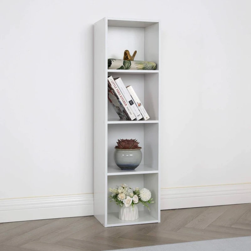 Image of Home Garden Direct Jane 4 Tall - Cube Storage Unit - White White Unisex