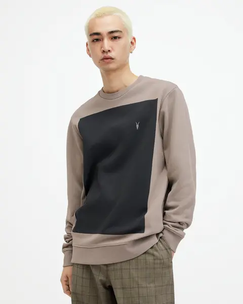 Image of Allsaints Lobke Crew Sweatshirt - Light Brown