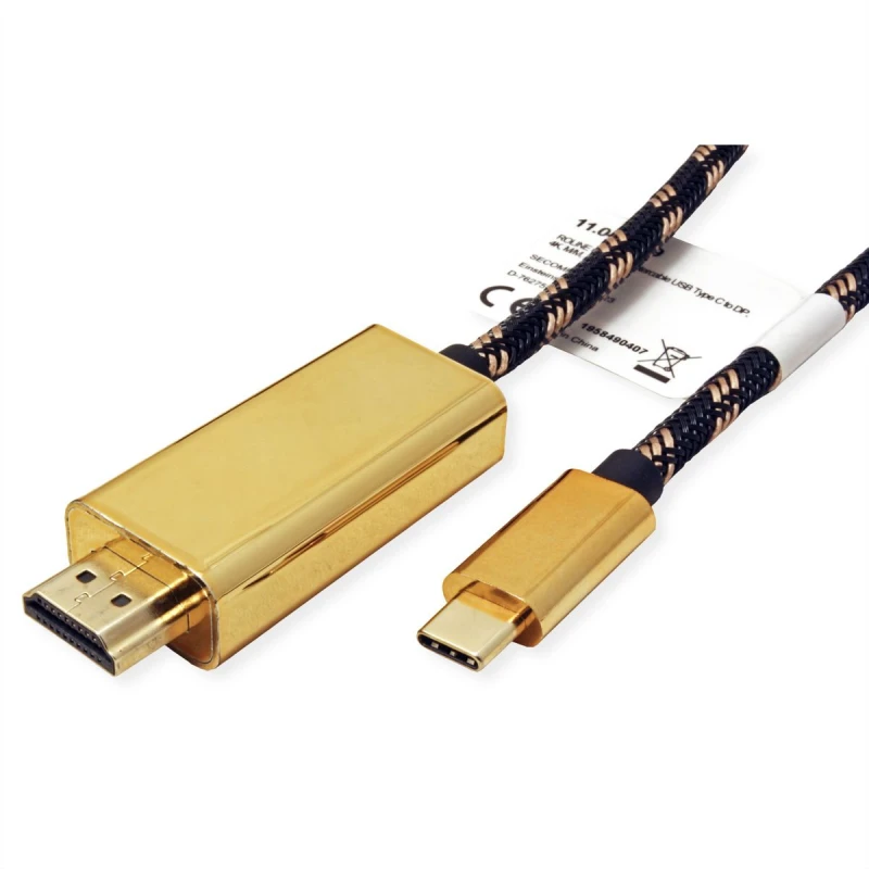 Image of ROLINE 11.04.5844 USB graphics adapter 3840 x 2160 pixels Black. Gold