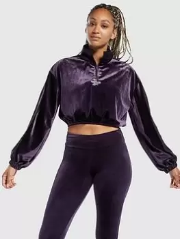 Image of Reebok Classics New Year Midlayer Collar Sweat - Burgundy, Size S, Women