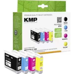 Image of KMP Ink cartridge replaced Brother LC1000BK, LC1000C, LC1000M, LC1000Y Compatible Pack of 4 CMYK B75V 1035,4005