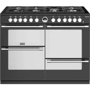 Image of Stoves Sterling Deluxe S1100DF 110cm Dual Fuel Range Cooker - Black - A/A/A Rated