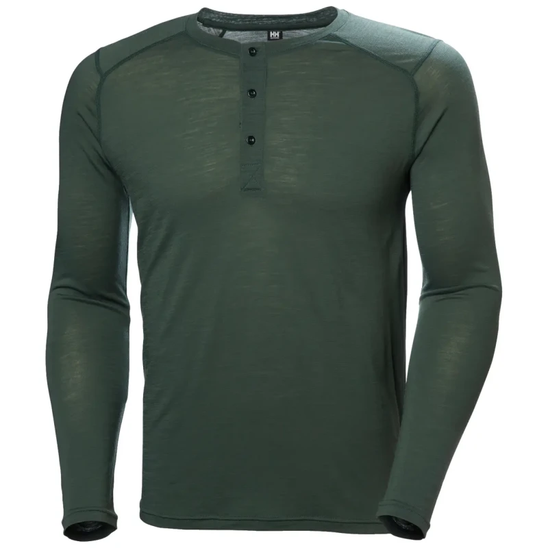 Image of Long sleeve T-Shirt Helly Hansen Durawool Henley Vert Male S