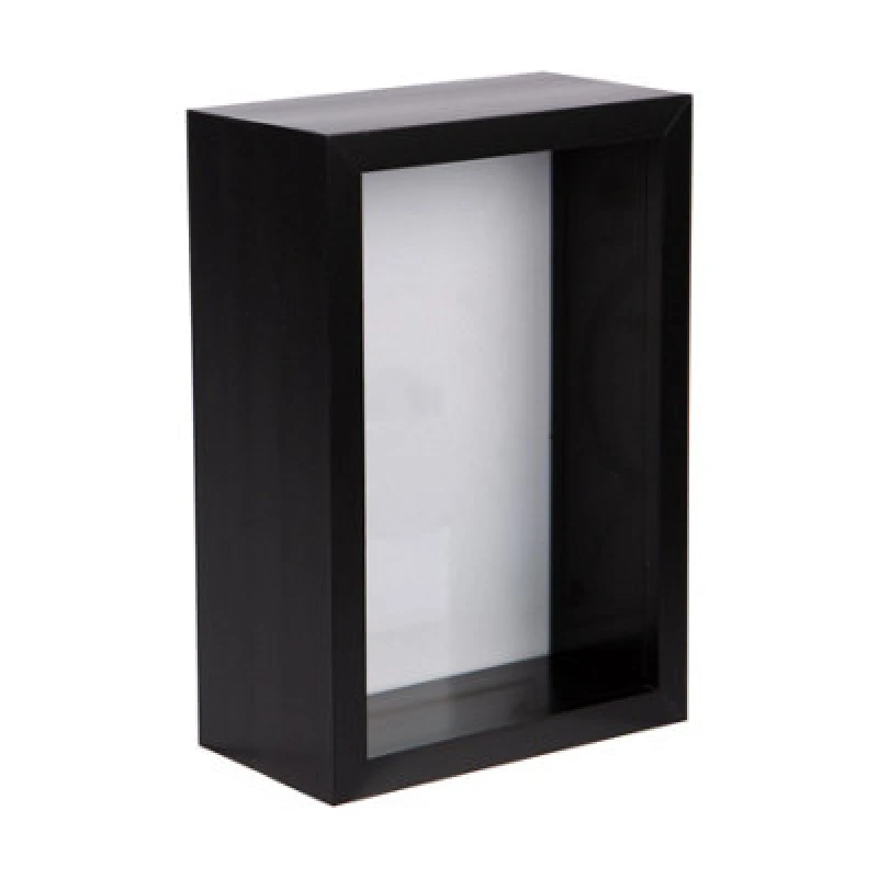 Image of Nicola Spring 4 X 6" Deep Photo Frame - Black - 3D Deep Box Picture Frame Portrait Display Case (17.5 X 12.5Cm)
