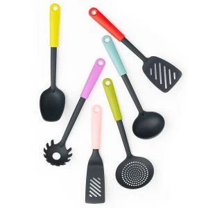 Image of Brabantia 6 Piece Tasty Colours Kitchen Utensil Set - Multicoloured