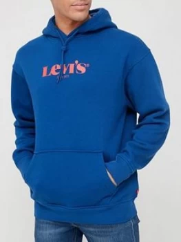Image of Levis Modern Vintage Logo Hoodie - Navy Size M Men