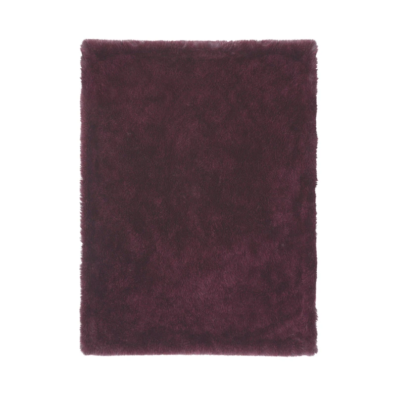 Image of Laura Ashley Heated Fur Sofa Throws Blackberry unisex 130x170cm
