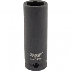 Image of Draper Expert 3/8" Drive Hi Torq Deep Hexagon Impact Socket Metric 3/8" 15mm