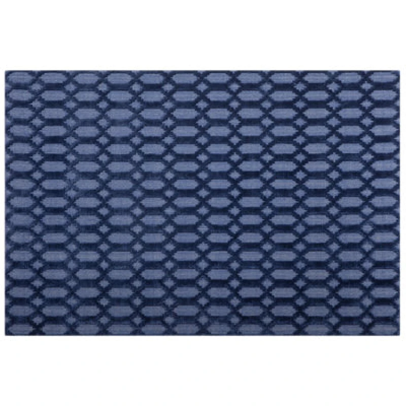 Image of Beliani Rug Cizre Navy Blue 160 X 230 Cm Viscose