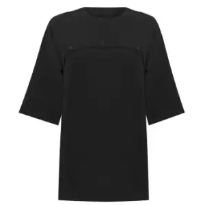 Image of Reebok Fleece Track T Shirt Womens - Black