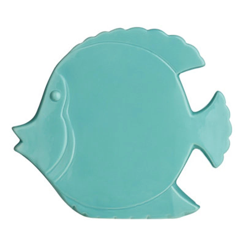Image of Premier Housewares Turquoise Ceramic Fish Turquoise unisex