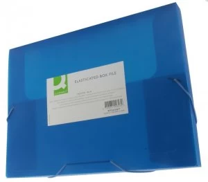 Image of Q-Connect Elasticated Box File Blue