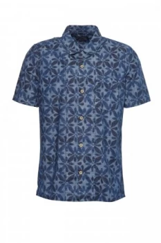 Image of Mens French Connection Franju Floral Shirt Blue