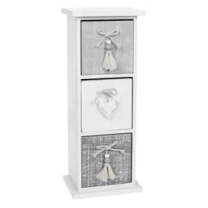 Image of Provence Cool Grey 3 Drawer Chest