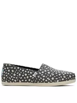 Image of TOMS Toms Cheetah Vegan Espadrilles, Dark Grey, Size 8, Women
