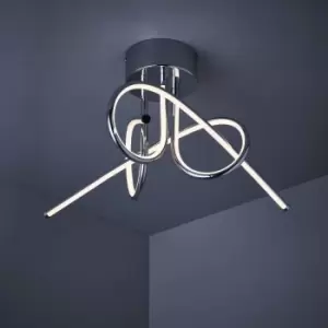 Image of Nielsen Moro 3 Light 21W Elegant And Modern Chrome LED Ceiling Lamp