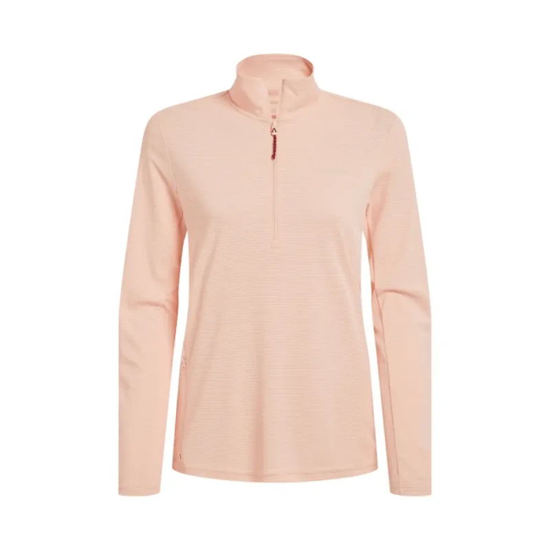 Image of Womens 1/2 zip long sleeve jersey Craghoppers NosiLife SolarShield+ Rose Female 36