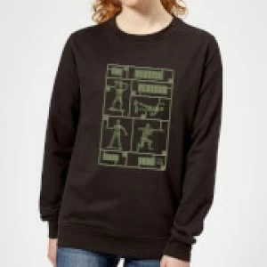 Image of Toy Story Plastic Platoon Womens Sweatshirt - Black - M