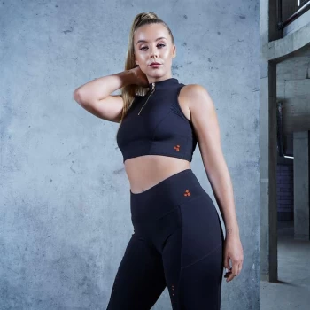 Image of SportFX Chessie King High Neck Sports Bra Ladies - Black