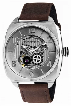Image of Briston Streamliner Skeleton Auto Stainless Steel Brown Watch